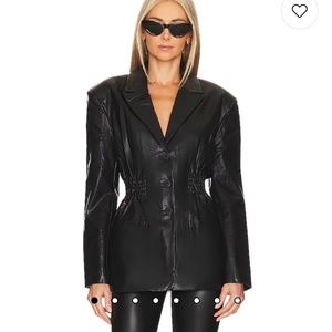 Steve Madden Revolve Hourglass Faux Leather Blazer NWOT